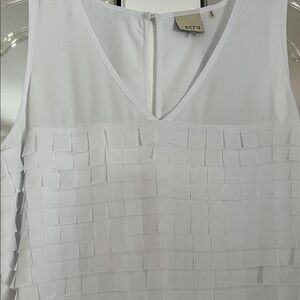 Ecru White Sleeveless Top